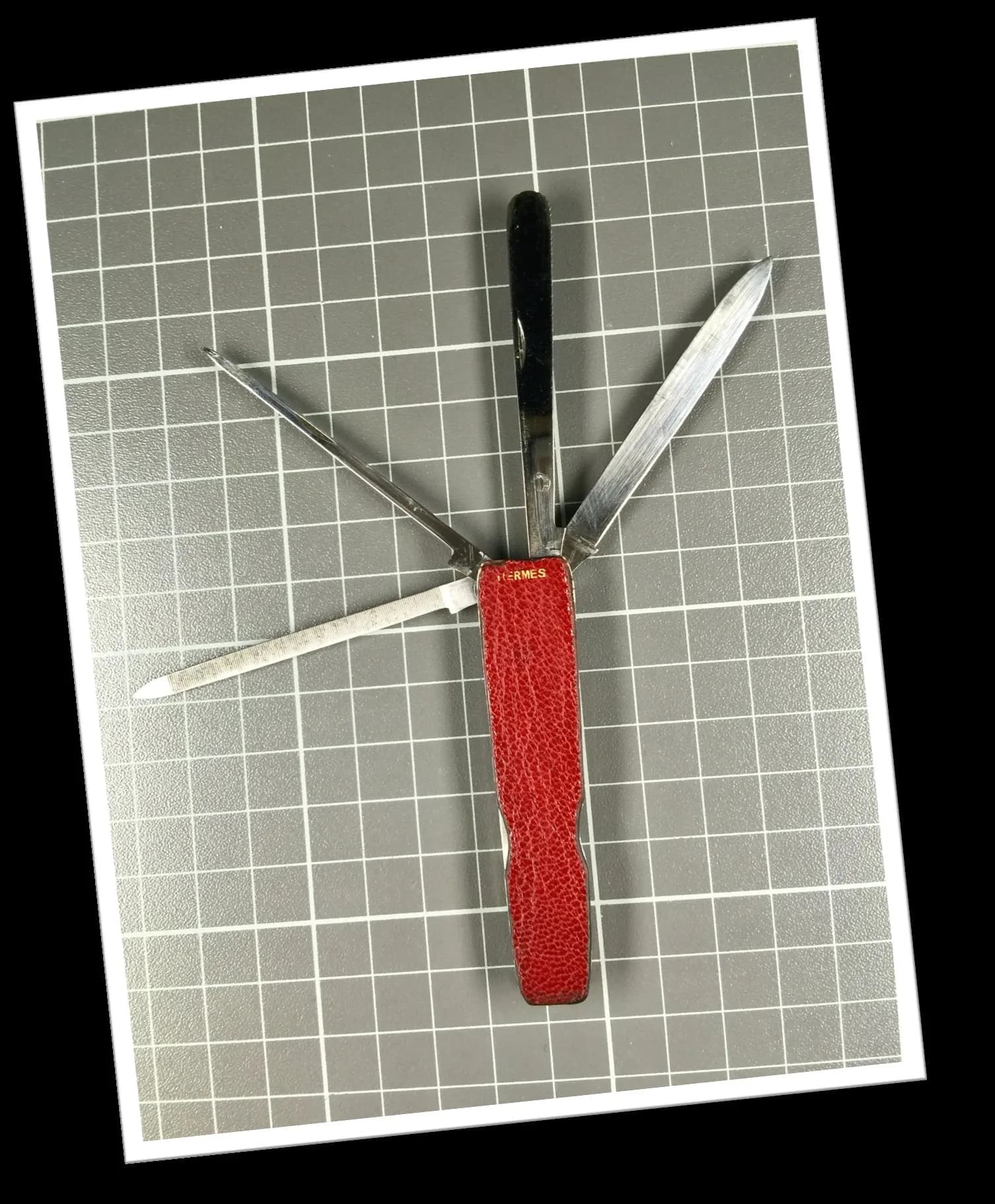 HERMÈS ELOI 1960 ROUGE NÉCESSAIRE-PIPE 4pcs