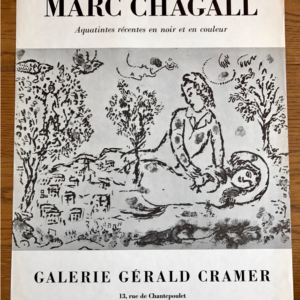 Galerie Gérald Cramer -Aquatintes récentes en noir et en couleur - Genève (les  amoureux NB)