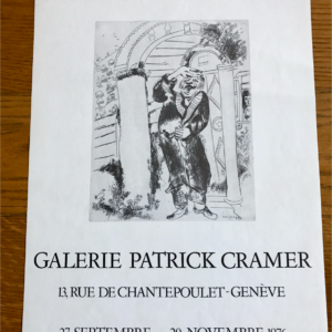Galerie Patrick Cramer -Marc Chagall - Genève (Clown ivre au portail NB)