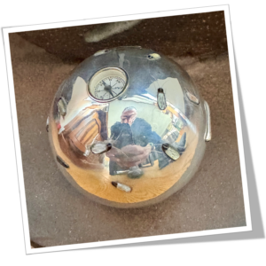 N.I 1950 BOÎTE À BIJOUX BOULE BOUSSOLE SHIBAYAMA