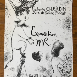 Marc Chagall Enfant arlequin gris - Galerie Chardin 36, rue de Seine Paris Viè