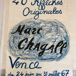 40 affiches originales Marc chagall - Vence (brouillon bleu)