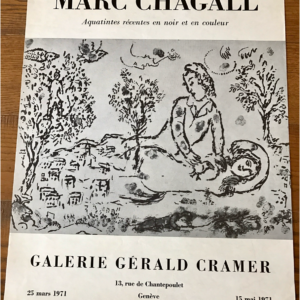 Galerie Gérald Cramer -Aquatintes récentes en noir et en couleur - Genève (les  amoureux NB)