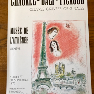 Musée de l'Athénée Genève - Chagall Dali Picasso Tour Eiffel et amants roses Marc Chagall