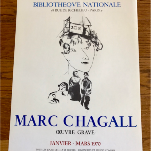 Marc Chagall Auto-portrait œuvre gravée - Bibliothèque Nationale