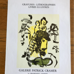 Marc Chagall Galerie Patrick Cramer -Gravure lithographies livres illustrés - Genève (violoniste vert)