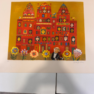 L'immeuble rouge de Masquinn EA (estampillée)