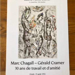 Galerie Géralde Cramer -Marc Chagall 30 ans de travail et d'amitié - Genève (chèvre et acrobates au cirque)