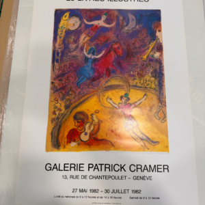 Marc Chagall Galerie Patrick Cramer - 25 livres illustrés _ Genève (Cirque rose)