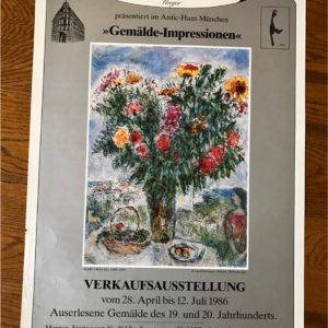 Marc Chagall Gemalde Impressionen Verkaufsausstellung - Munchen (bouquet à la dame au panier)