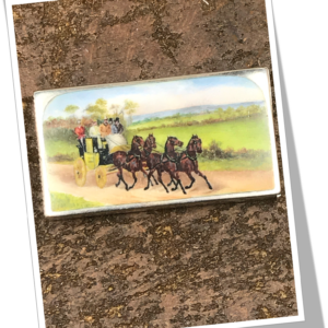 SAMPSON MORDAN 1894 BALADE EN CALÈCHE JAUNE ÉMAILLÉE