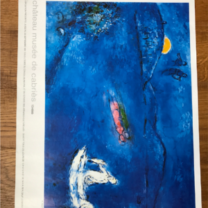 Marc Chagall - Château Musée de Cabriès (couple sur fond bleu)