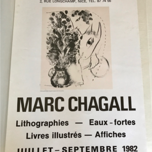 Marc Chagall Galerie Jacque Matarasso - Le bouquet à la femme et la chèvre NB