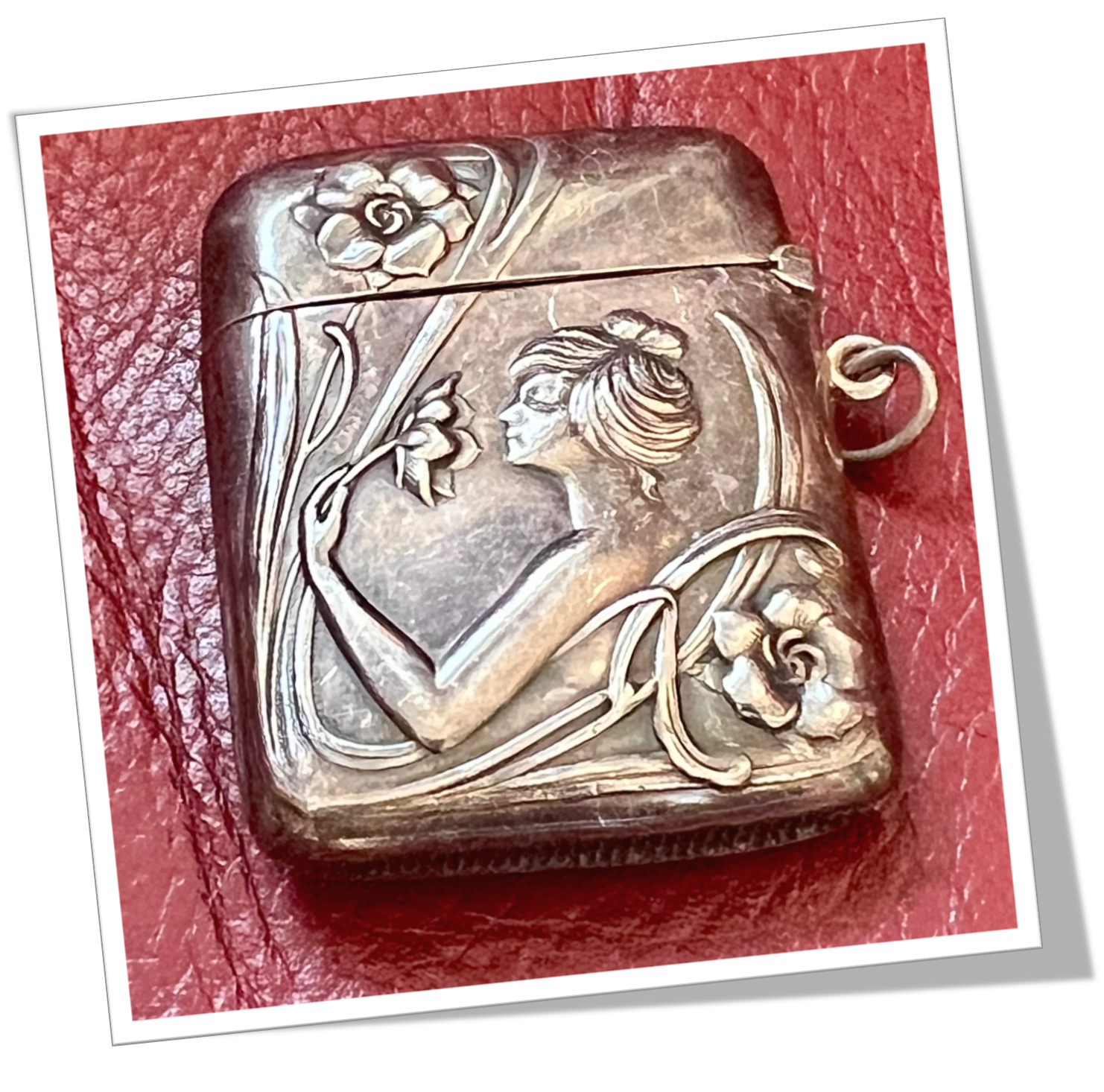 N.I 1900 DAME AU FLEURS ART NOUVEAU