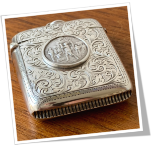 T. HEATLEY 1903 MÉDAILLON SCÈNE DE GOLF ET RINCEAUX