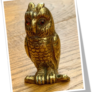 N.I 1910 HIBOU YEUX GRENAT