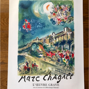 Marc Chagall Vue de la baie des anges - l'œuvre gravée