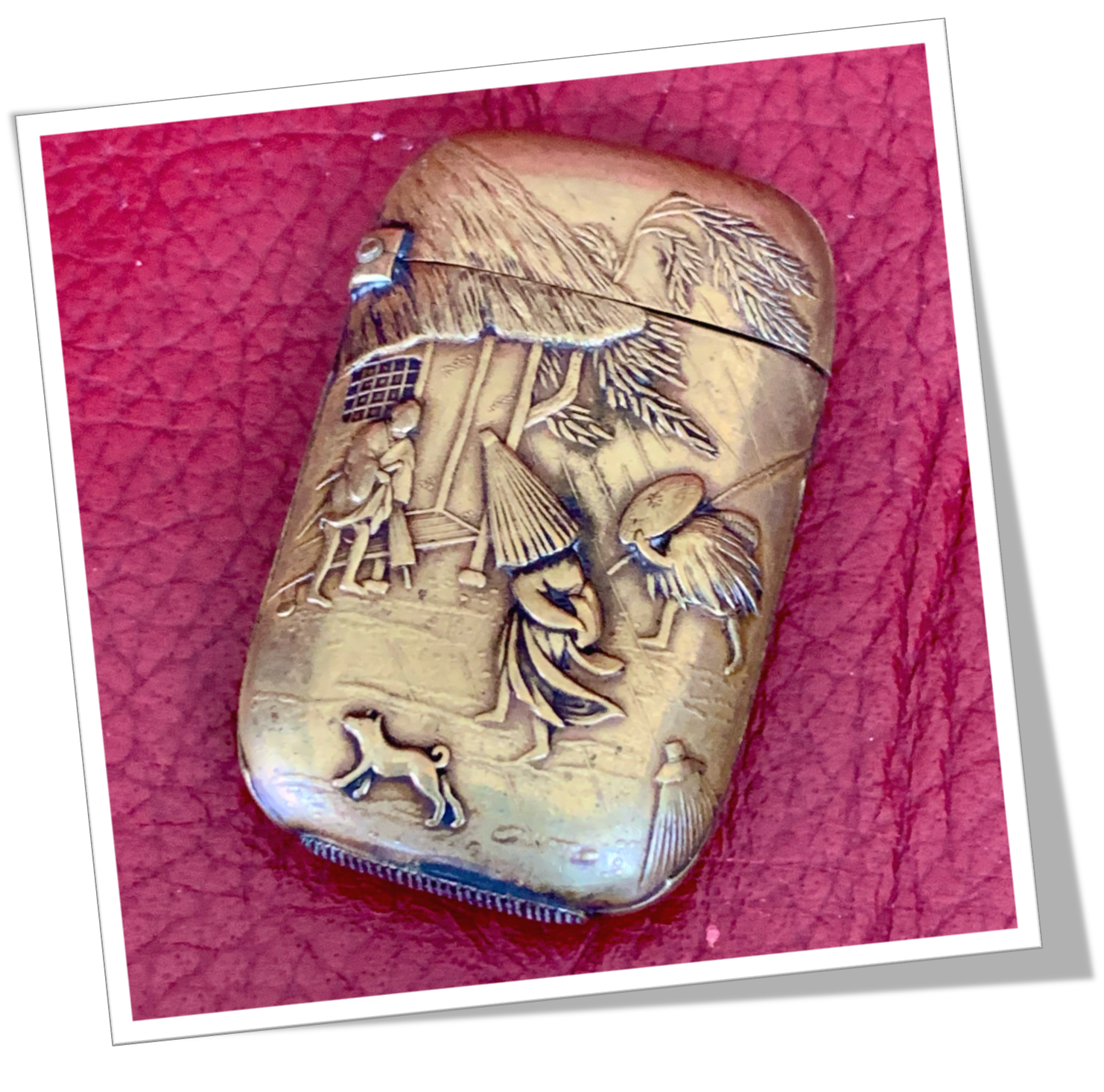 N.I 1890 PAYSANS SOUS TEMPÊTE ONI YARAI JAPONISANT