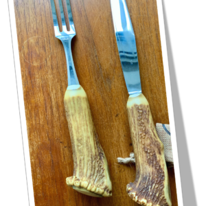 HERMÈS ELOI 1960 COUVERTS DE SERVICE BOIS DE CERF