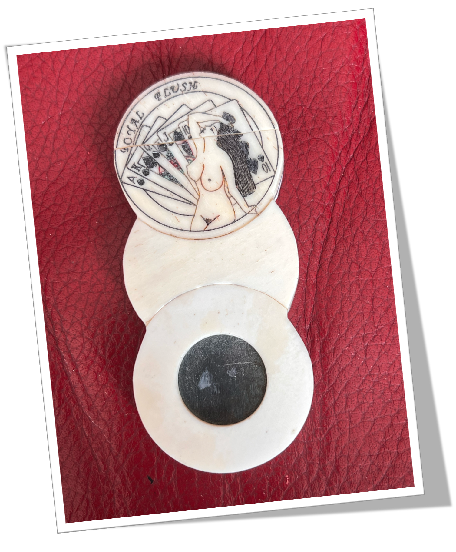 N.I 1900 SHUNGA SCÈNE EROTIQUE POKER JAPONISANT 2 GUIL.