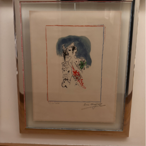 Chagall les amoureux fusionnés (encadrée)