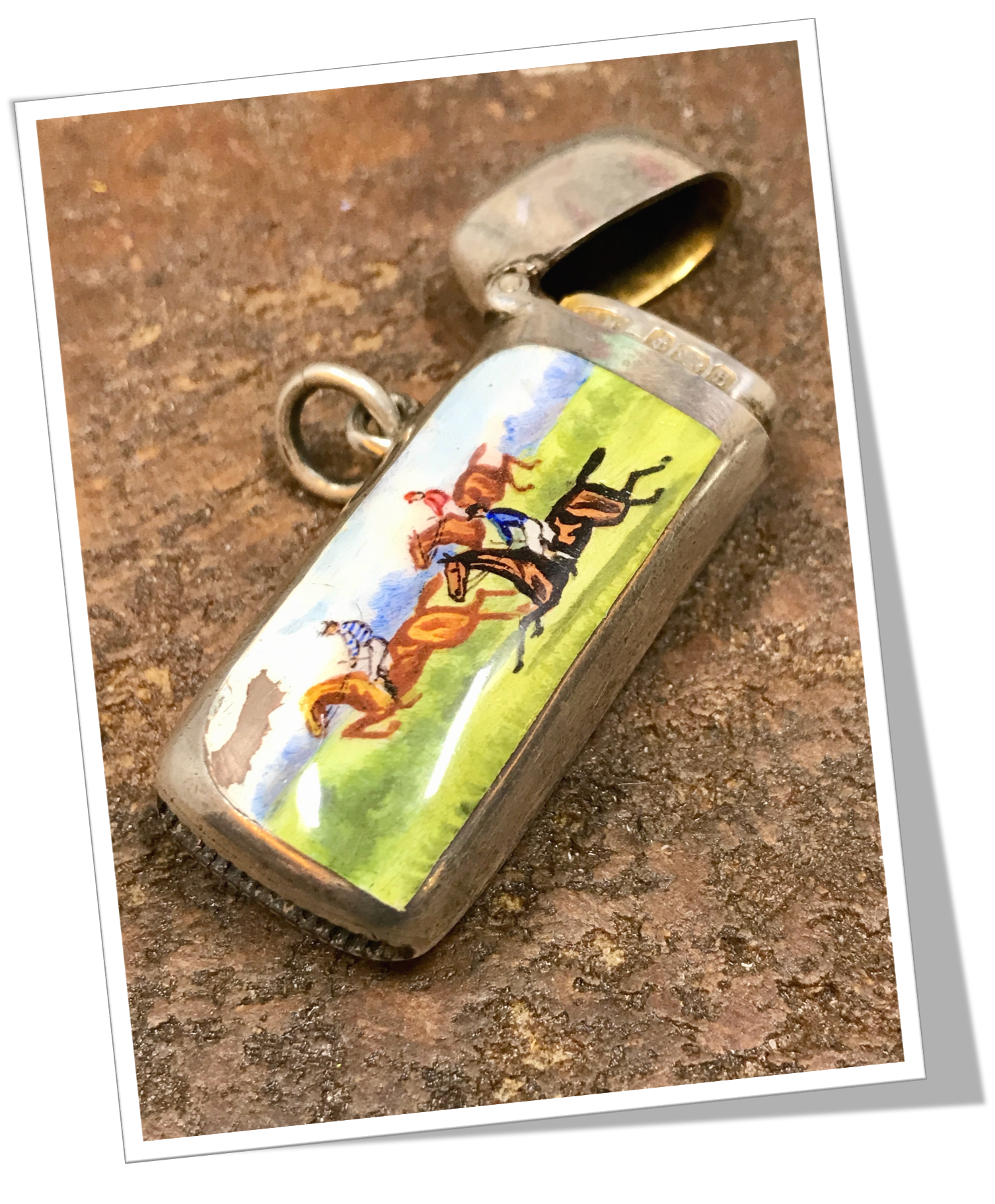 WILLIAM HAYES 1901 SCÈNE DE CHASSE ÉMAILLÉ