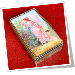 N.I 1890 DAME BOURGEOISE AU FLEURS