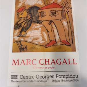 Marc Chagall Œuvres sur papier - Centre Georges Pompidou (violoniste-maison) (pliée)