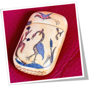 N.I 1890 HÉRONS CISELÉS JAPONISANT