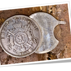 ELOI 1940 ÉTIQUETTE À BAGAGES NAPOLÉON III 1868