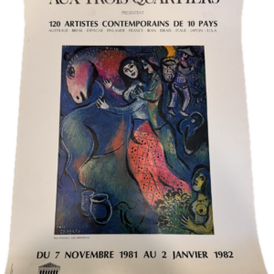 Aux trois quartiers 120 artistes contemporains "Les amoureux" Chagall