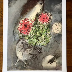 Femme, bouquet et oiseau Marc Chagall
