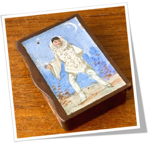 N.I 1880 ARLEQUIN PIERROT ÉMAILLÉ