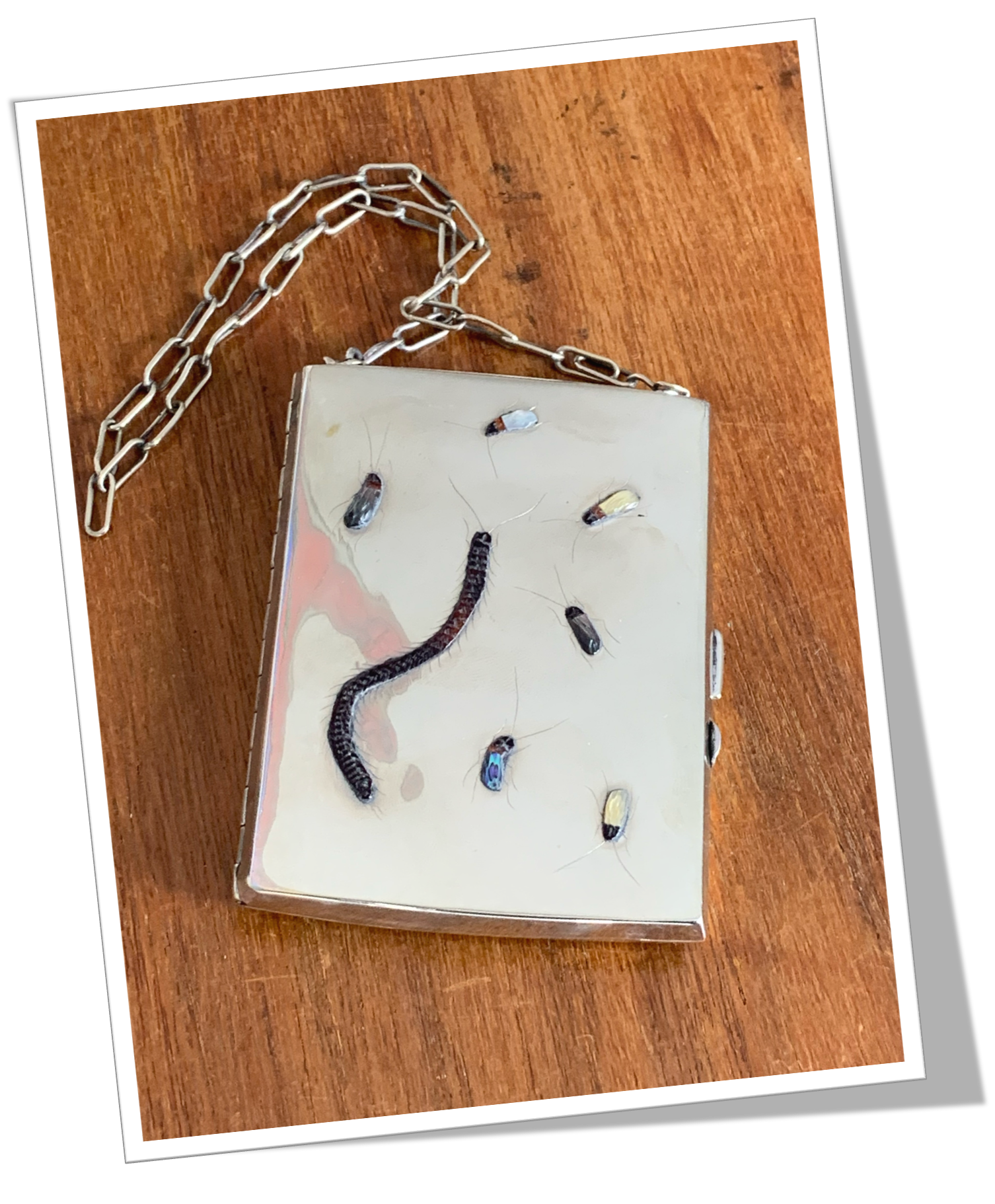 N.I 1910 ÉTUI À CIGARETTES SHIBAYAMA COMBINÉ MILLE-PATTES