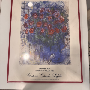 Marc Chagall Galerie Claude Lafitte - Montréal (Bouquet bleu aux trois bouteilles)