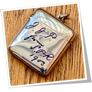 DEAKIN & FRANCIS 1902 MONOGRAMME ÉMAILLÉ BLEU