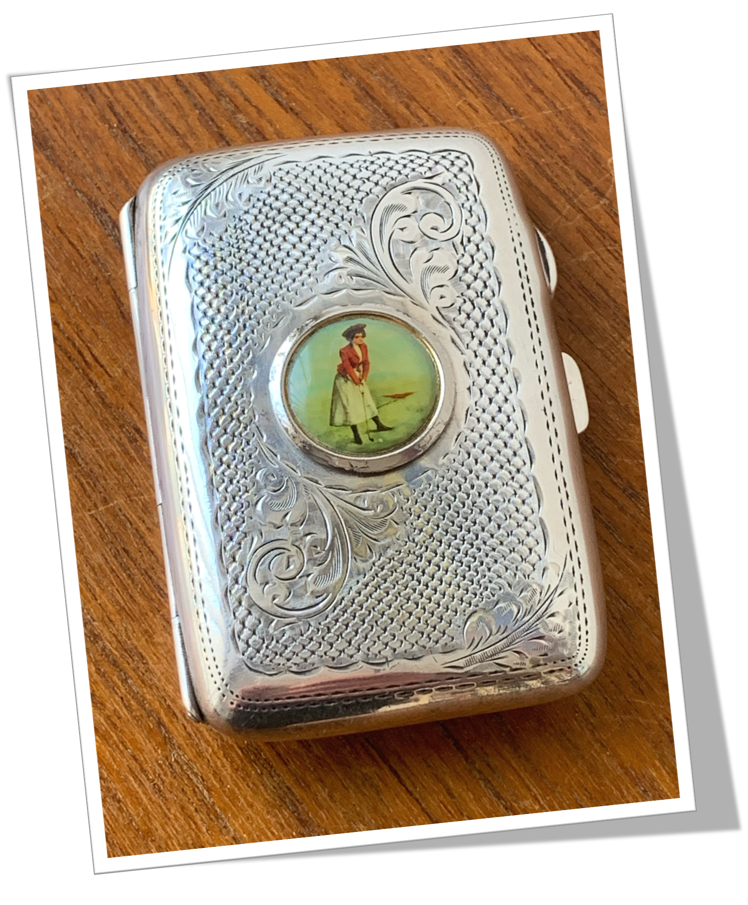 JOSEPH GLOSTER 1909 ÉTUI À CIGARETTES GOLFEUR