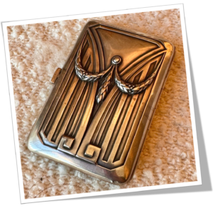 N.I 1920 ÉTUI À CIGARETTES MOTIFS ART DECO