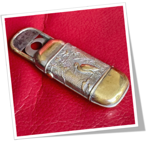 N.I 1880 HÉRON BAMBOU COUPE CIGARE  JAPONISANT