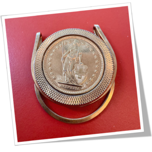 HELVETIA 2FRS 1970 PLAQUÉ OR