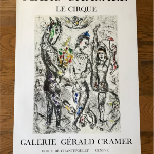 Galerie Géralde Cramer -Marc Chagall Le cirque - Genève (chèvre et acrobates au cirque)