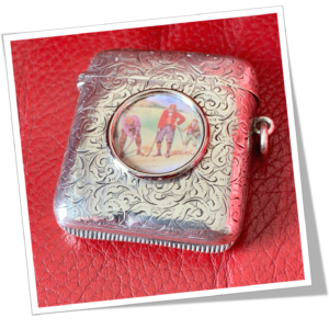 DEAKIN & FRANCIS 1897 GOLFEURS EN MÉDAILLON RINCEAUX