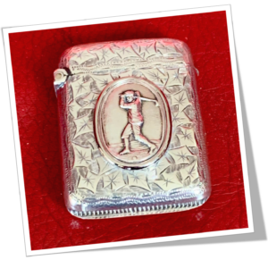 JOSEPH GLOSTER 1894 GOLFEUR EN MÉDAILLON OVALE