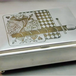 IKORA 1930 BOÎTE À CIGARILLOS ROI BRONZE DE COEUR AU CIGARE