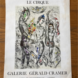 Galerie Géralde Cramer -Marc Chagall Le cirque - Genève (chèvre et acrobates au cirque)