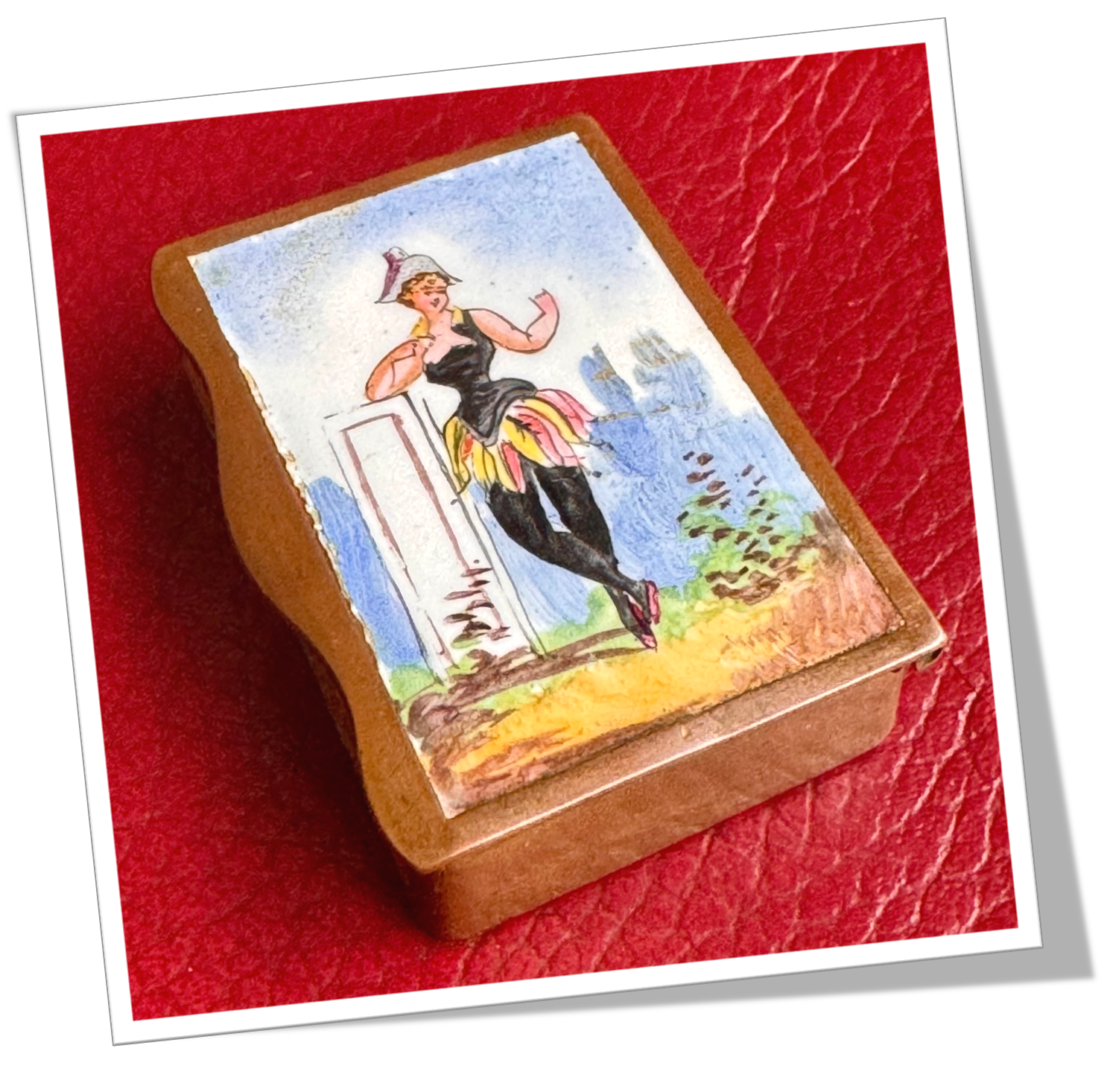 N.I 1880 ARLEQUINE NOIRE ÉMAILLÉE