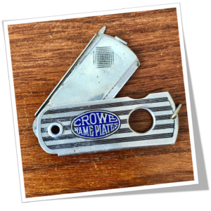 CROWE NAME PLATES 1930 GUIL.